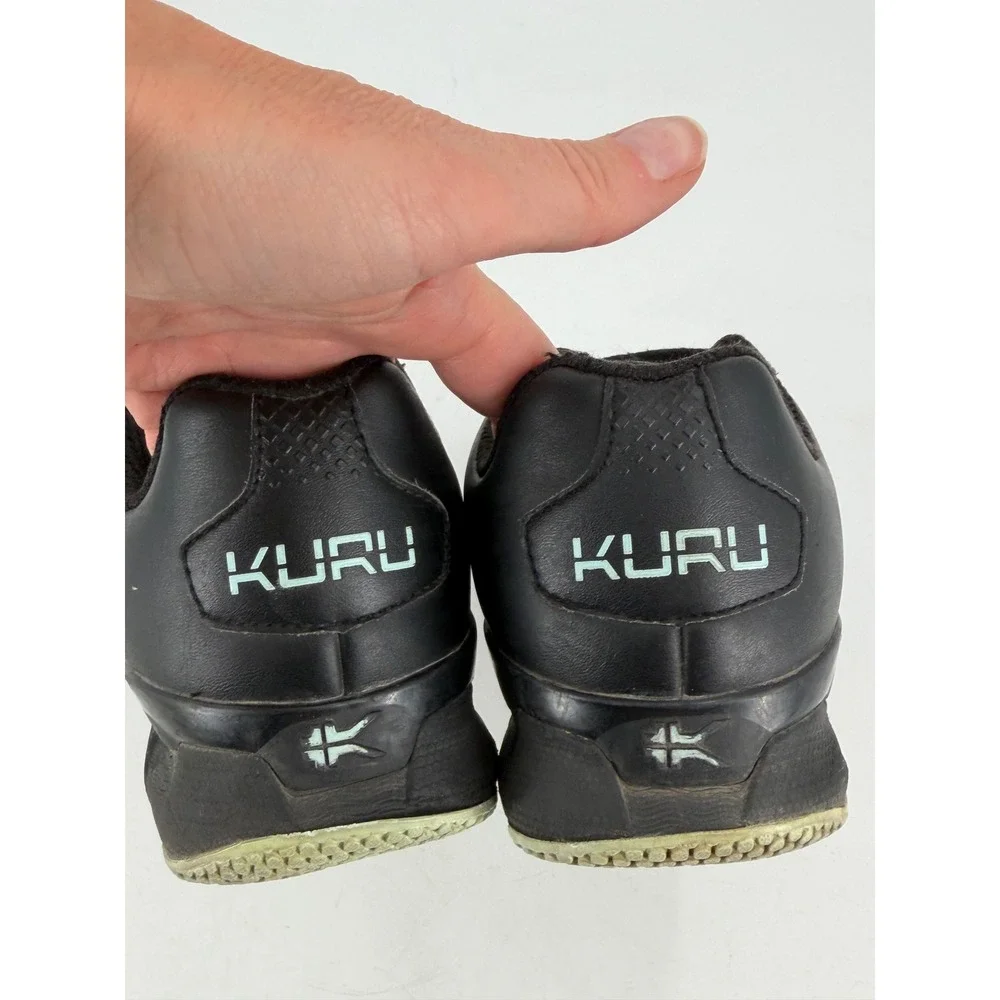 Kuru Quantum Sneakers Womens 8 Wide Black Silver Orthopedic Athletic Gorpcore